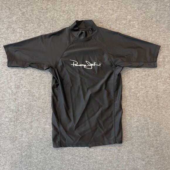 Panama Jack Womens Large Short Sleeve Active Shirt Workout Black - Picture 1 of 7